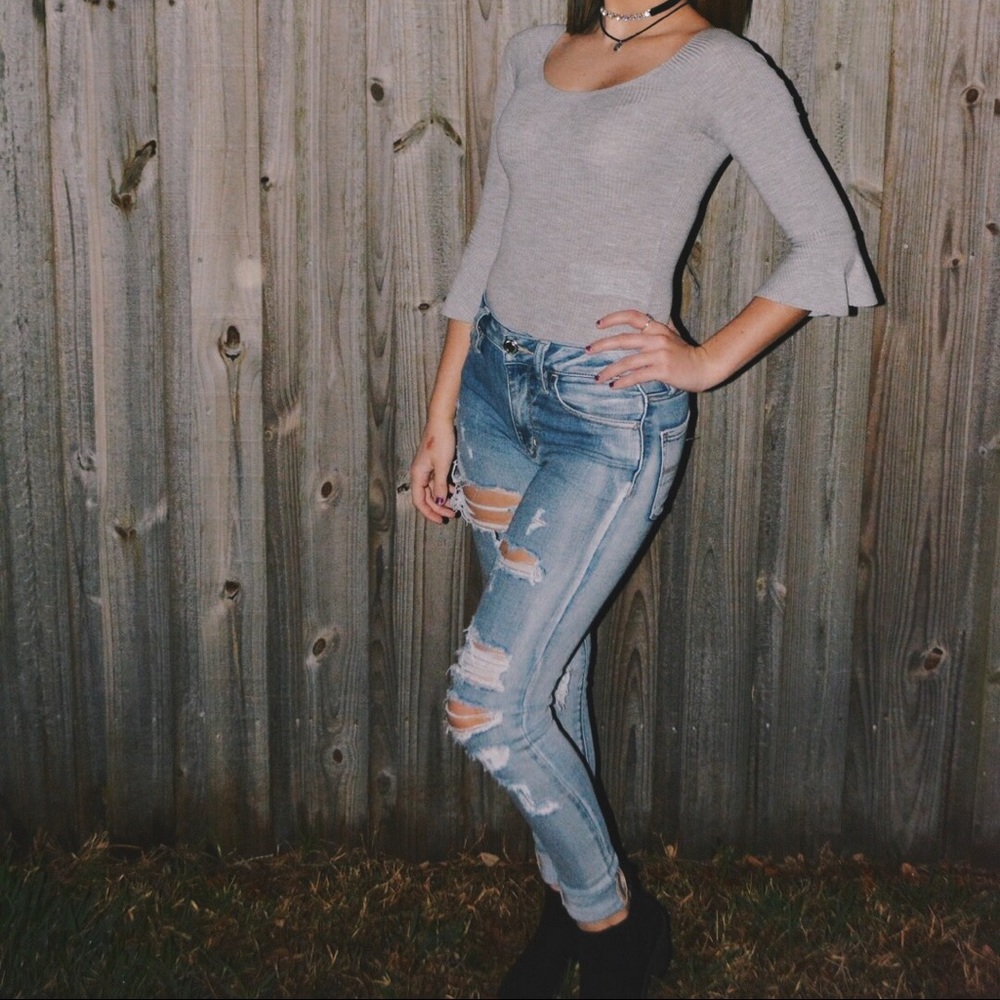 Hi-Rise Ripped Jeggings - Picture 6 of 6
